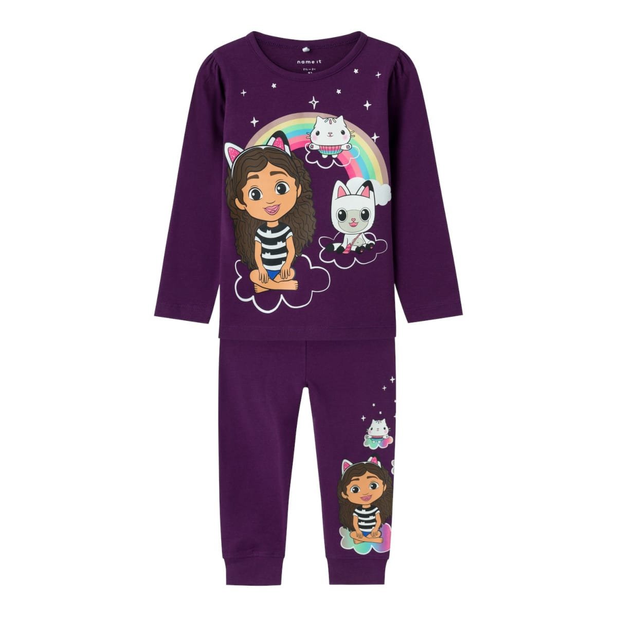 NAME IT NMFORINA Gabby's Dollhouse Pyjama, Plum Purple