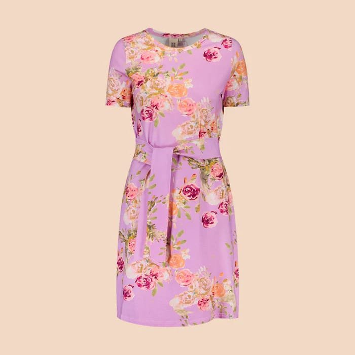 KAIKO aikuisten T-SHIRT DRESS mekko, Rose Yard Lilac