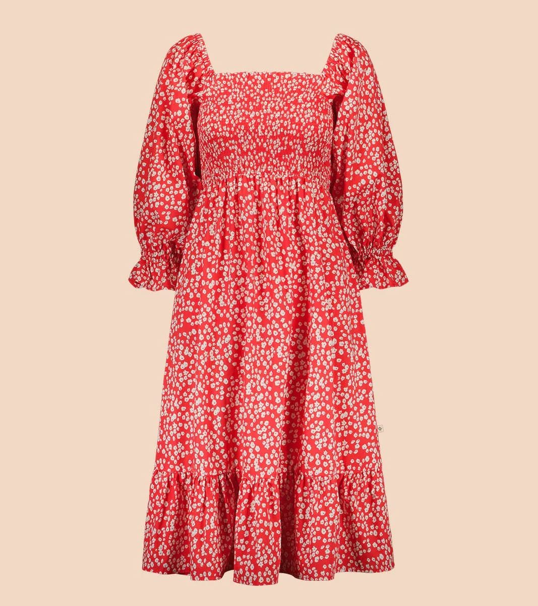 KAIKO aikuisten SMOCK DRESS mekko, Flora Red