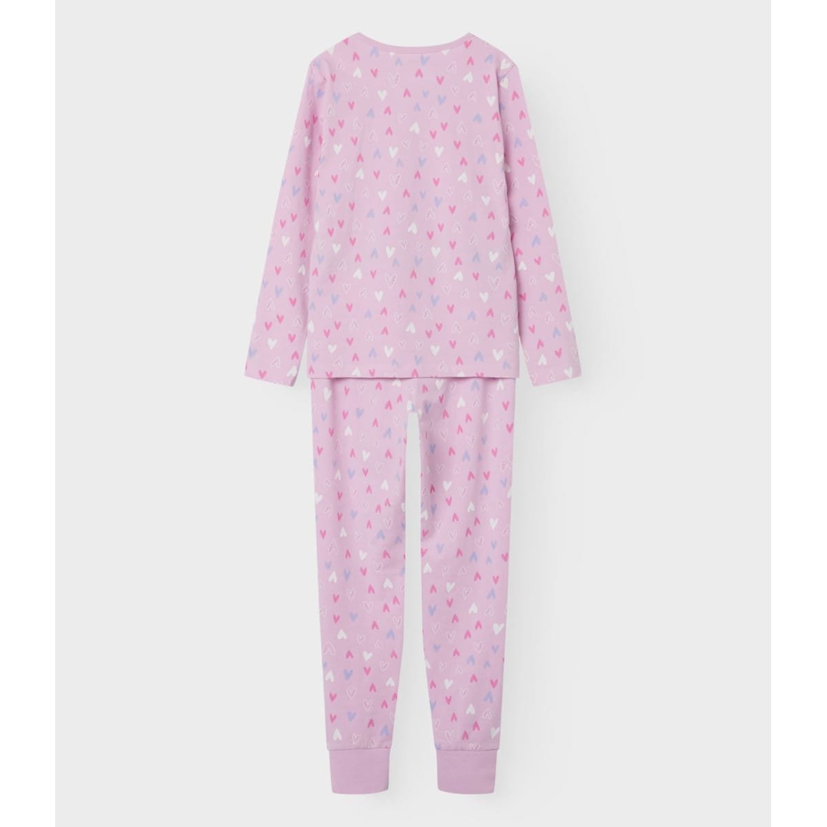 NAME IT NKFNIGHTSET PINK HEARTS pyjama, Pink Lavender