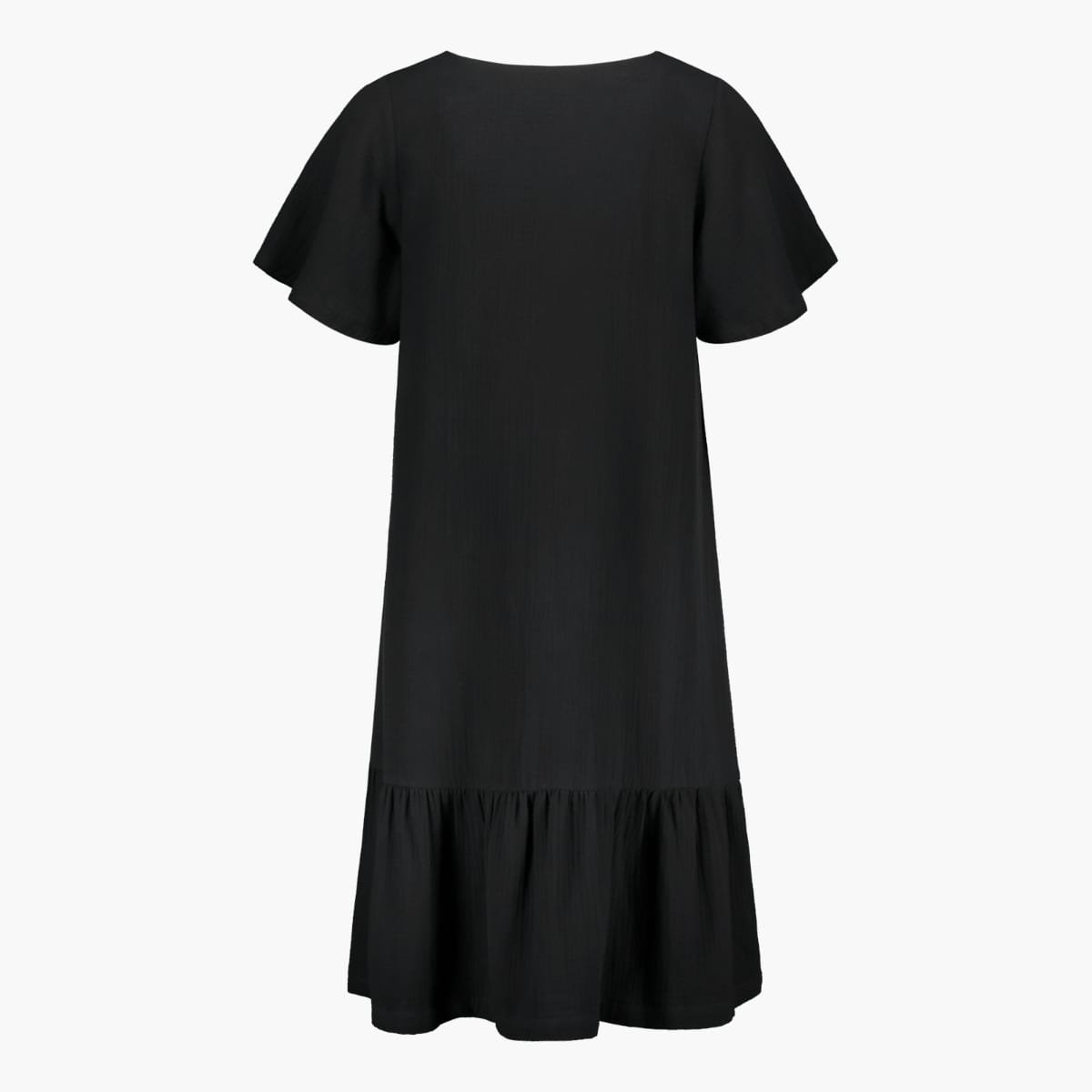 KAIKO aikuisten FRILL BUTTON mekko, Black