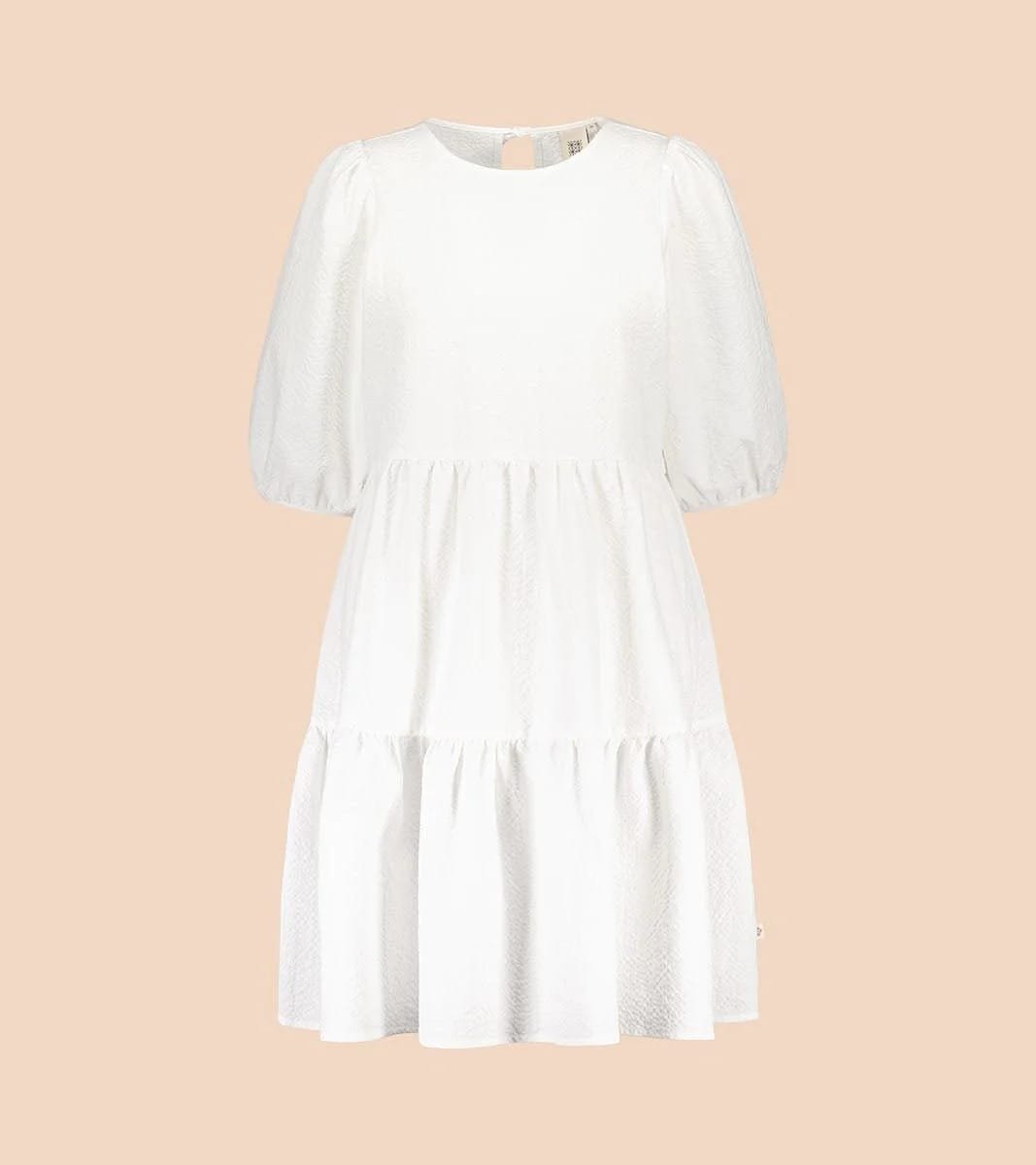 KAIKO aikuisten TIERED MINI DRESS, White