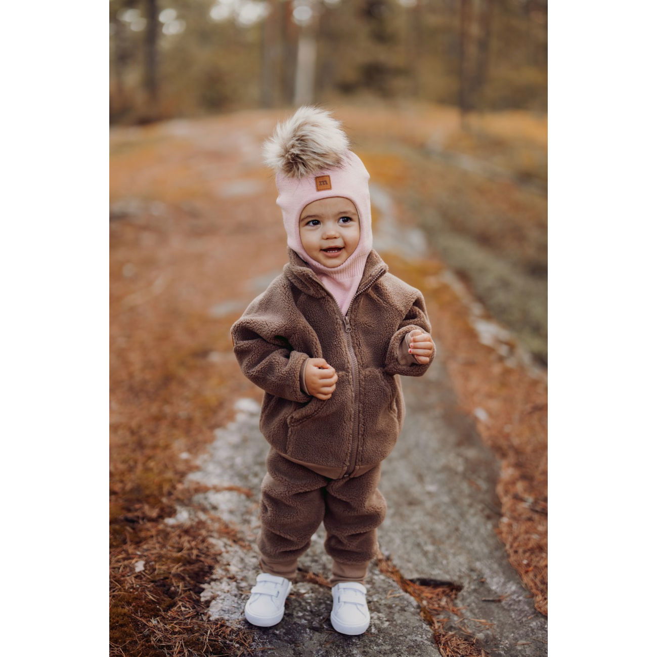 METSOLA lasten MERINO FUR POM POM kypärälakki, Heartly Pink