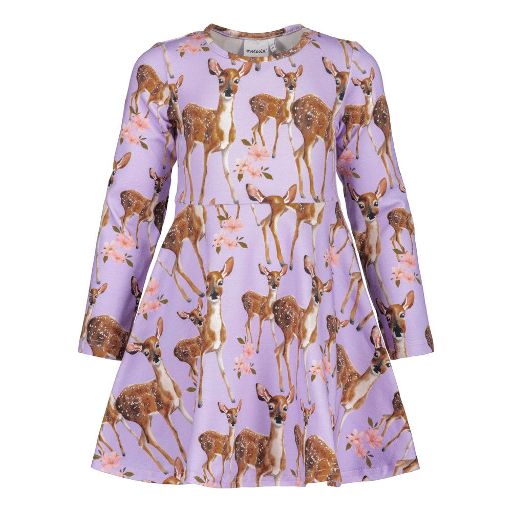 METSOLA lasten CUTE BAMBI mekko, Icy Lilac