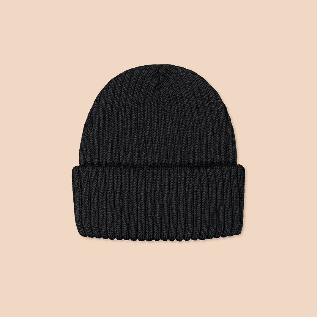 KAIKO aikuisten Rib Beanie, Black