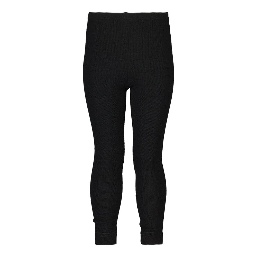 METSOLA lasten MERINO RIB leggingsit, Black