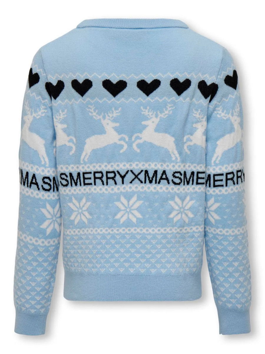 KIDS ONLY KOGMERRY XMAS neulepaita, Cashmere Blue