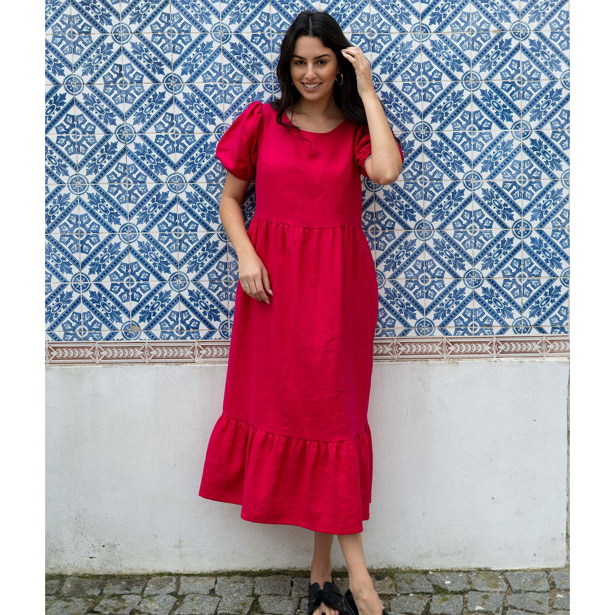 NAKOA aikuisten Astrid Dress, Pink Peacock