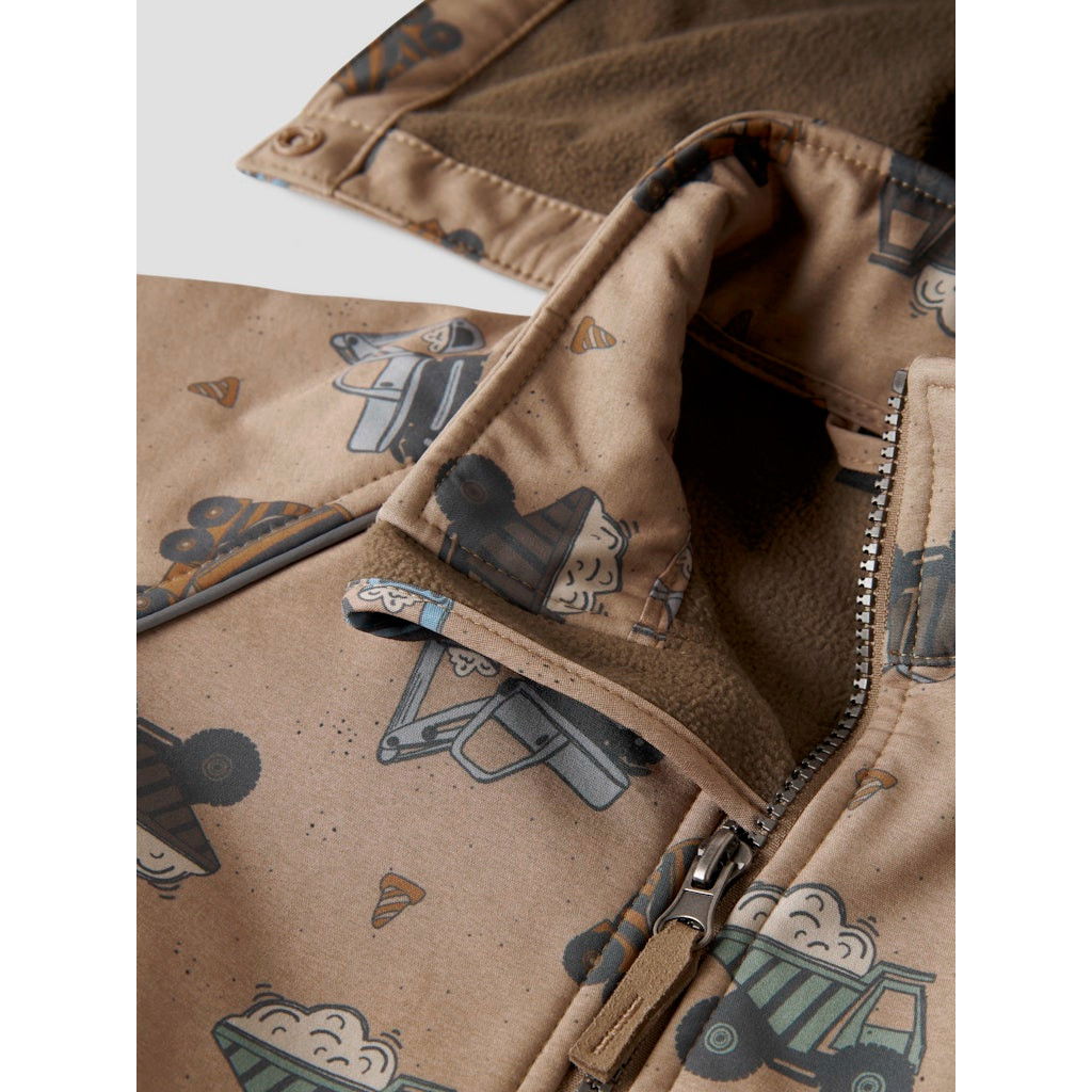 name it NMMALFA08 TRUCK softshell-haalari, ENNAKKOTILAUS Silver Mink