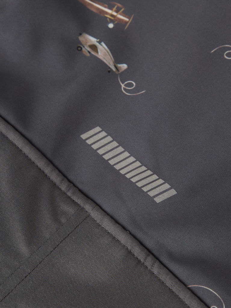 name it NMMALFA08 AIRPLANE softshell-haalari, ENNAKKOTILAUS Grey Pinstripe