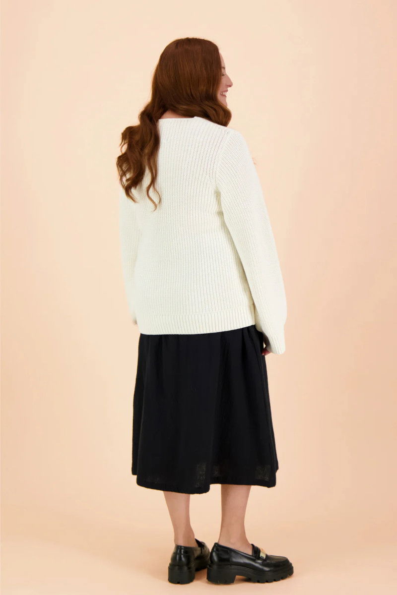 KAIKO V-NECK JUMPER, neulepaita, Offwhite