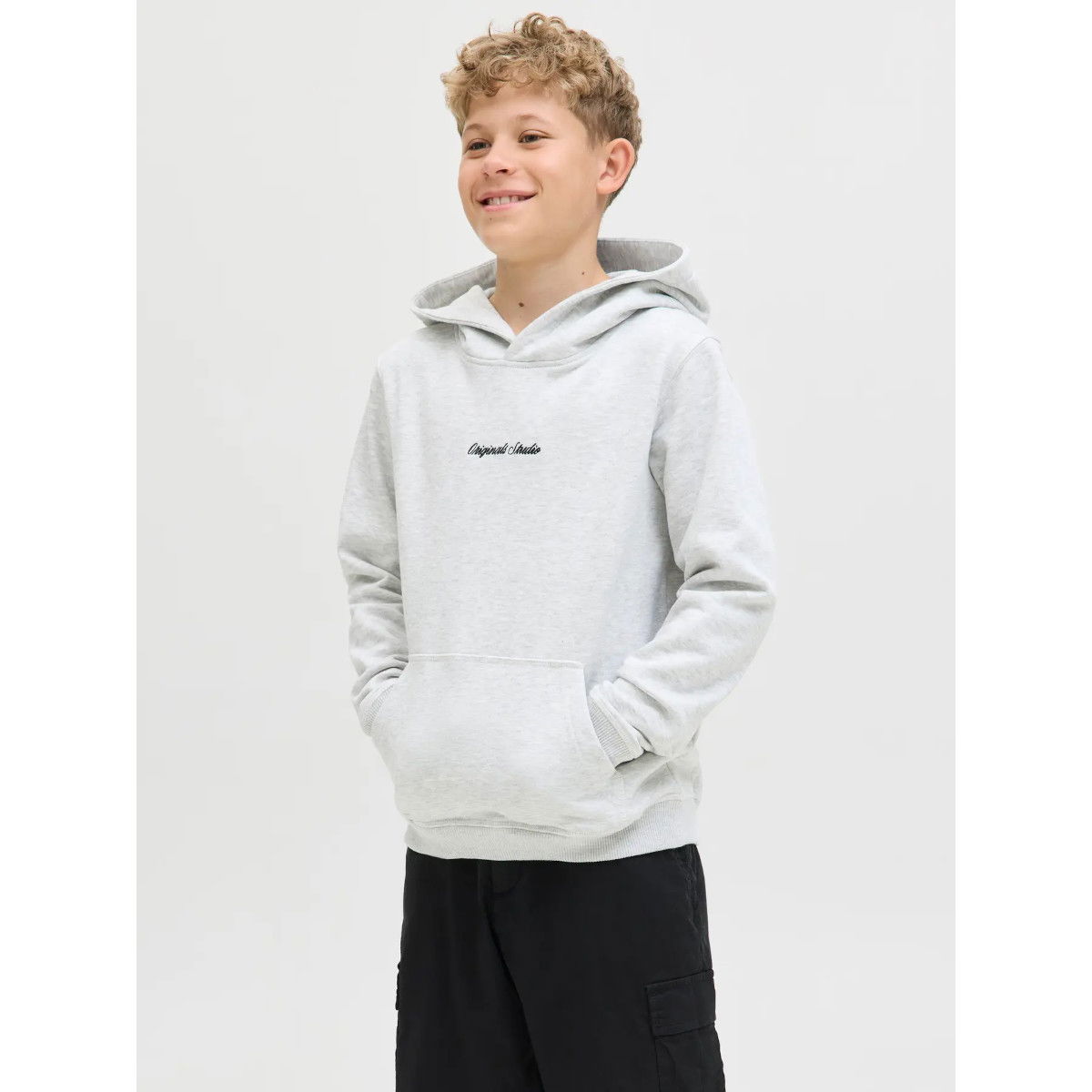 JACK & JONES JORNORREBRO collegehuppari, White Melange
